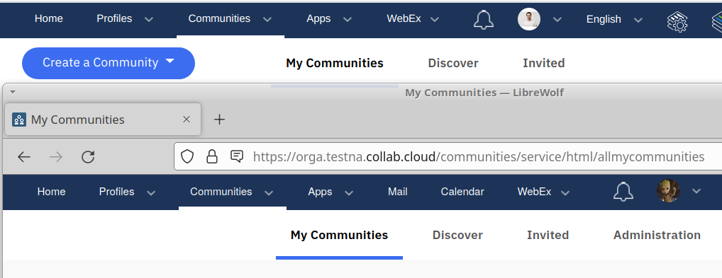 Create Community Button