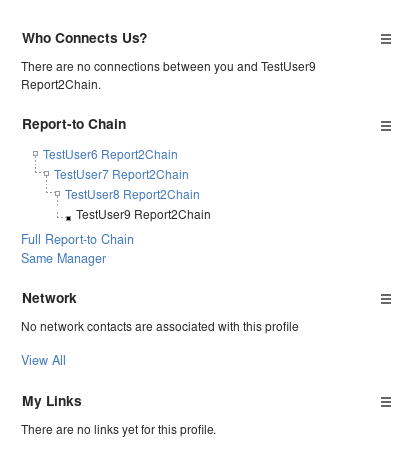 Report-to Chain section in user profile